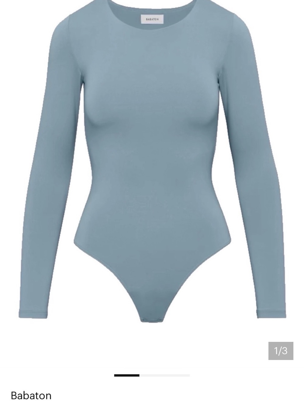 Babaton Long-Sleeve Kids One-Piece Bodysuit in Light Dusty Blue